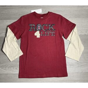 NWT Gymboree Boys Rock For Life English Flag Long‎ Sleeve Shirt Sz 5